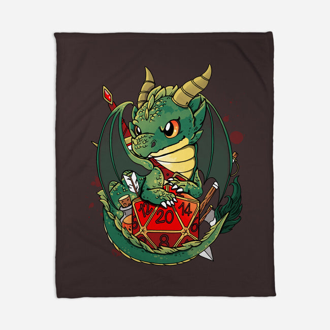 Dragon Role Dice-none fleece blanket-Vallina84