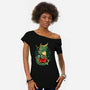 Dragon Role Dice-womens off shoulder tee-Vallina84