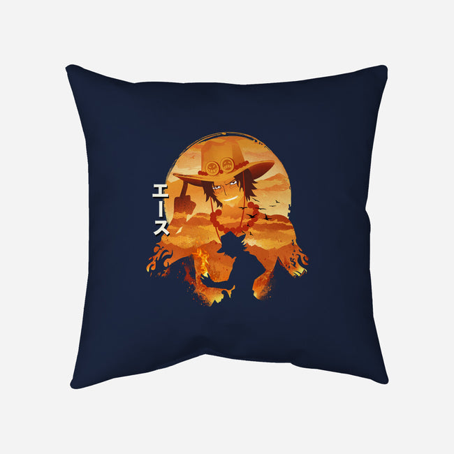 Ace Sunset-none removable cover throw pillow-dandingeroz
