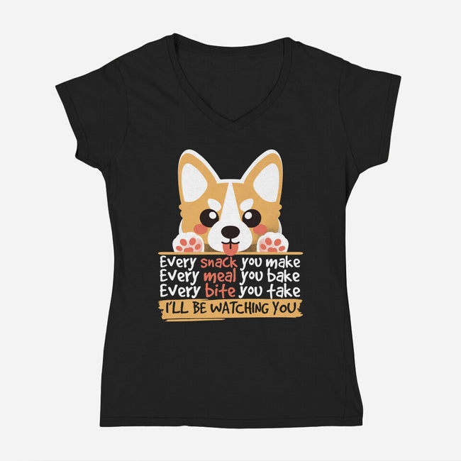 Every Snack You Make-womens v-neck tee-NemiMakeit