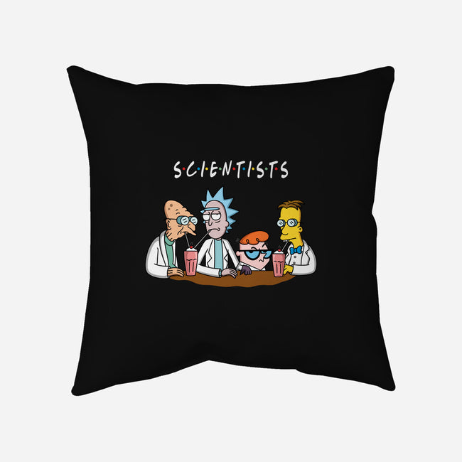 Scientists-none removable cover throw pillow-Barbadifuoco