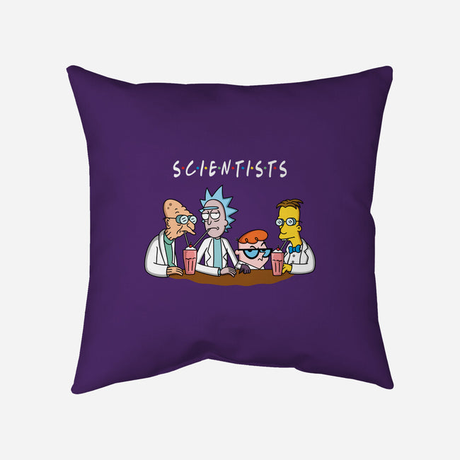 Scientists-none removable cover throw pillow-Barbadifuoco
