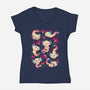 Axolotl Wonders-womens v-neck tee-Snouleaf