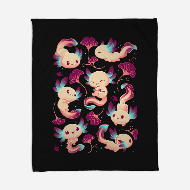 Axolotl Wonders-none fleece blanket-Snouleaf