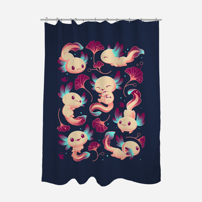 Axolotl Wonders-none polyester shower curtain-Snouleaf