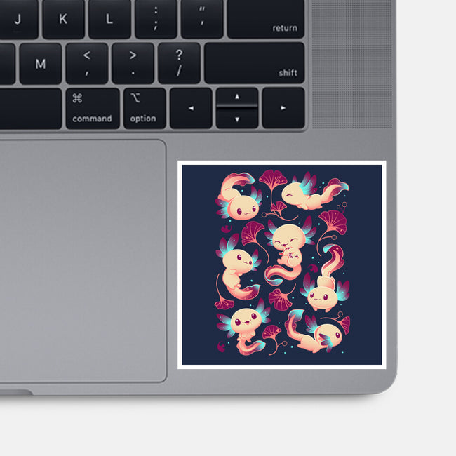 Axolotl Wonders-none glossy sticker-Snouleaf