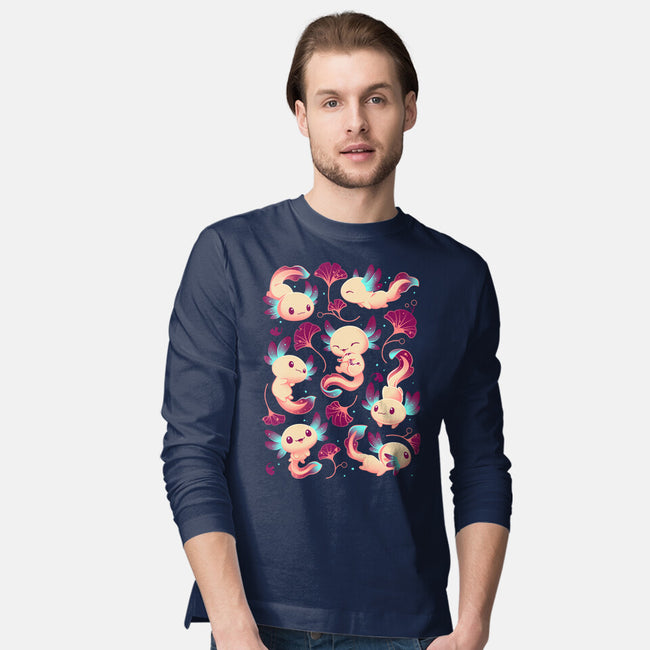 Axolotl Wonders-mens long sleeved tee-Snouleaf