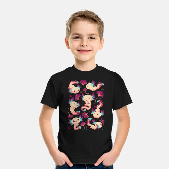 Axolotl Wonders-youth basic tee-Snouleaf