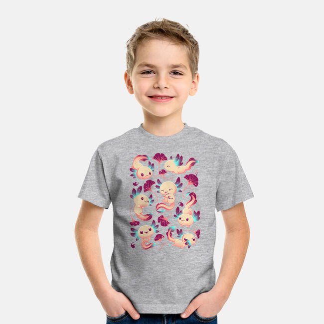 Axolotl Wonders-youth basic tee-Snouleaf