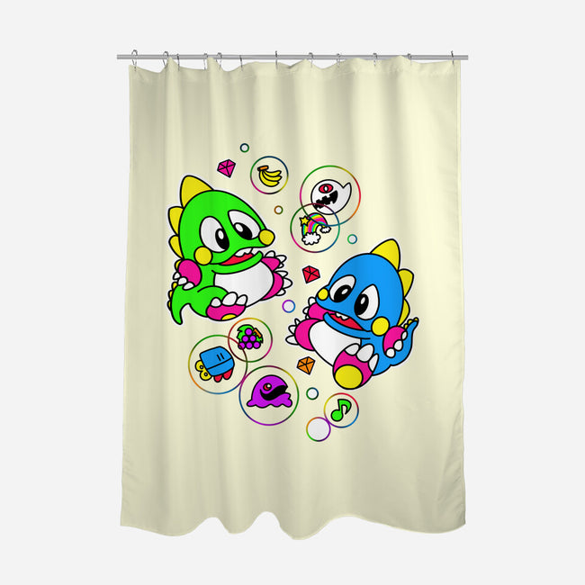 Bubble Games-none polyester shower curtain-Millersshoryotombo