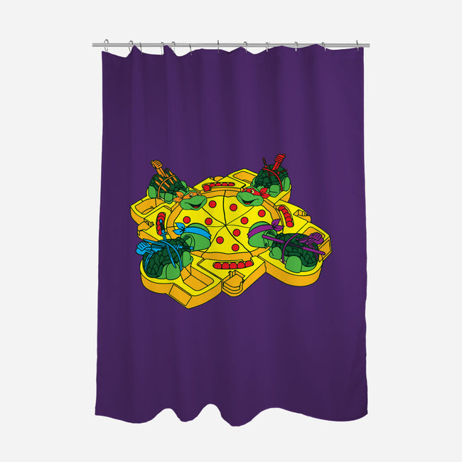 Hungry Hungry Turtles-none polyester shower curtain-dalethesk8er