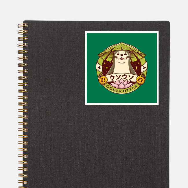 Odder Otter-none glossy sticker-Alundrart