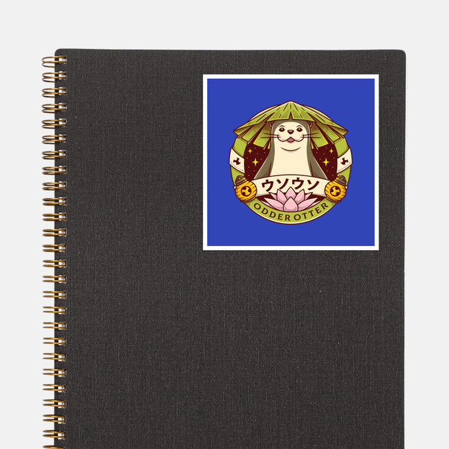 Odder Otter-none glossy sticker-Alundrart