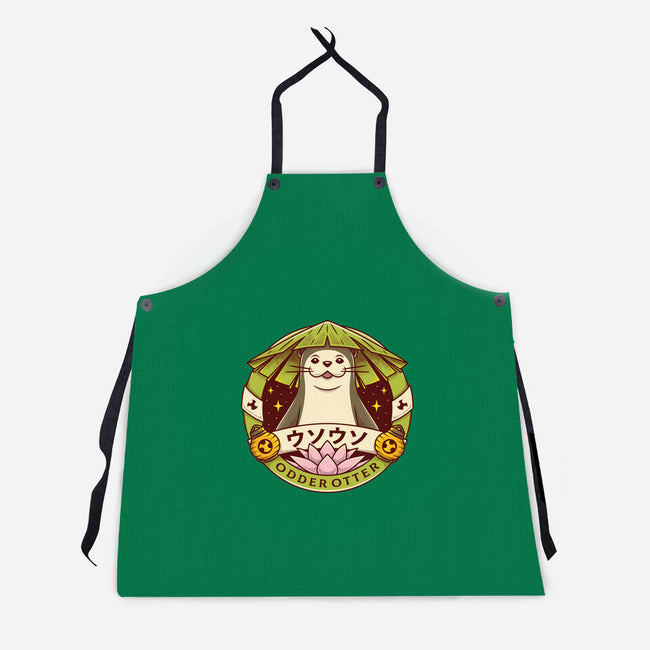 Odder Otter-unisex kitchen apron-Alundrart