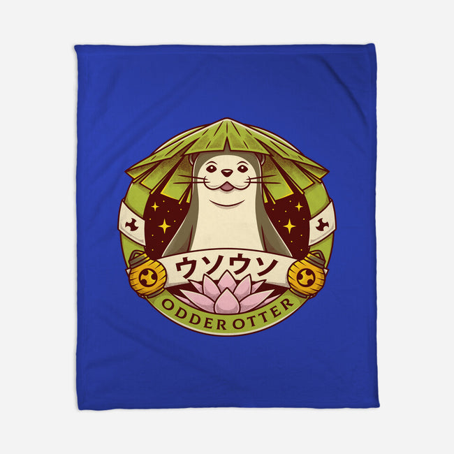 Odder Otter-none fleece blanket-Alundrart