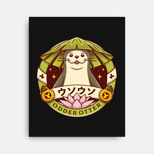 Odder Otter-none stretched canvas-Alundrart