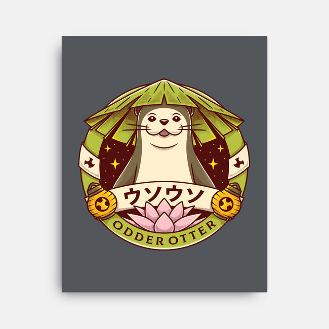Odder Otter-none stretched canvas-Alundrart
