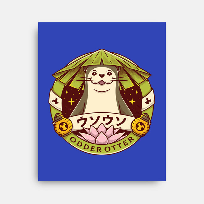 Odder Otter-none stretched canvas-Alundrart