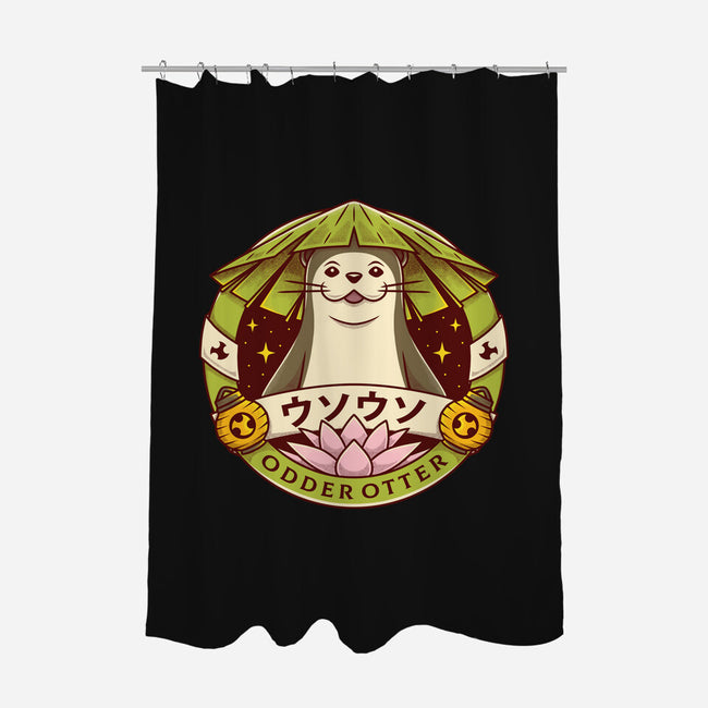 Odder Otter-none polyester shower curtain-Alundrart