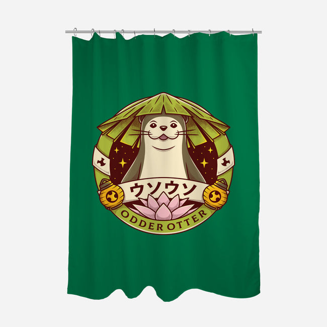 Odder Otter-none polyester shower curtain-Alundrart