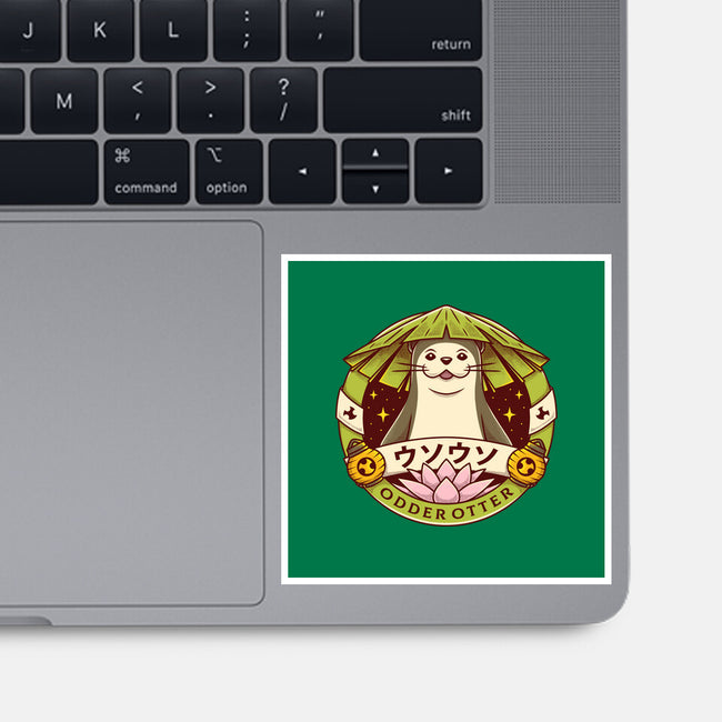 Odder Otter-none glossy sticker-Alundrart