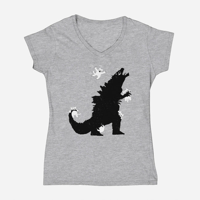 Ouch!-womens v-neck tee-Xentee