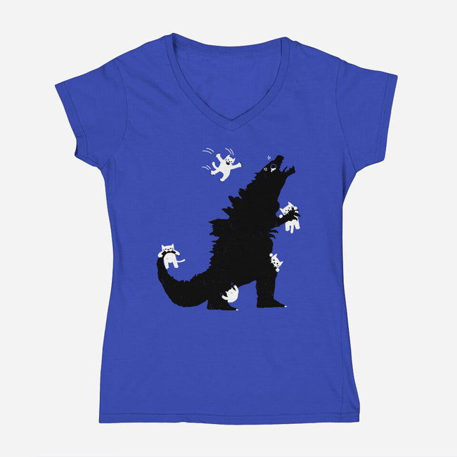 Ouch!-womens v-neck tee-Xentee