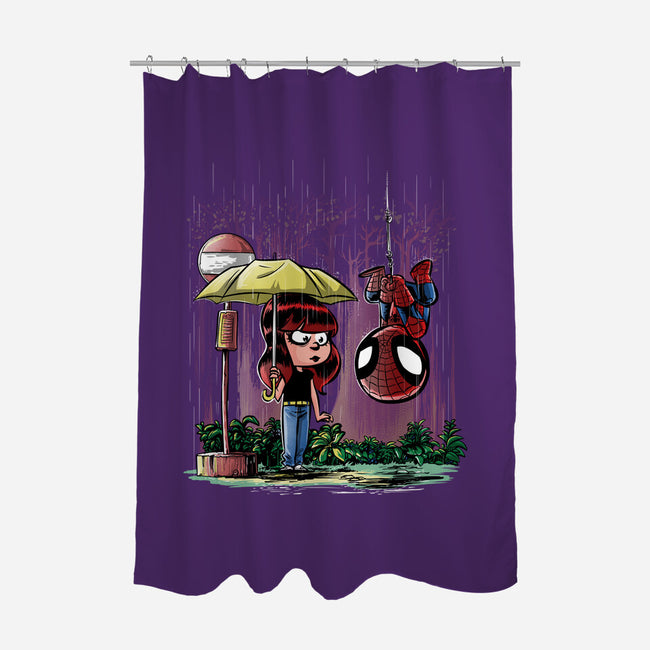 My Neighbor Spidey-none polyester shower curtain-zascanauta