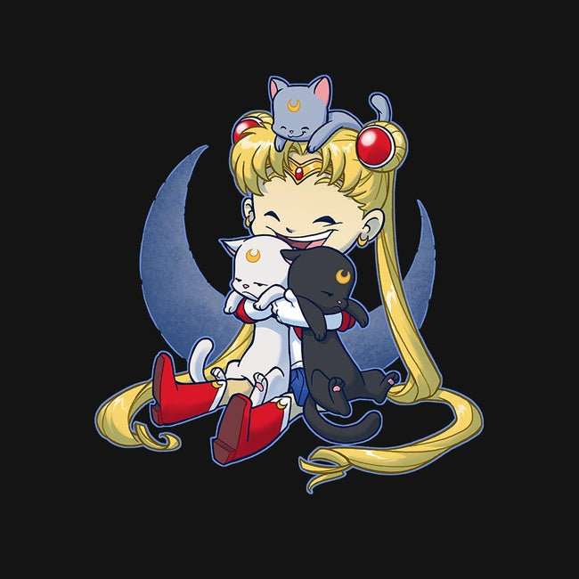 Crazy Moon Cat Lady-mens basic tee-DoOomcat