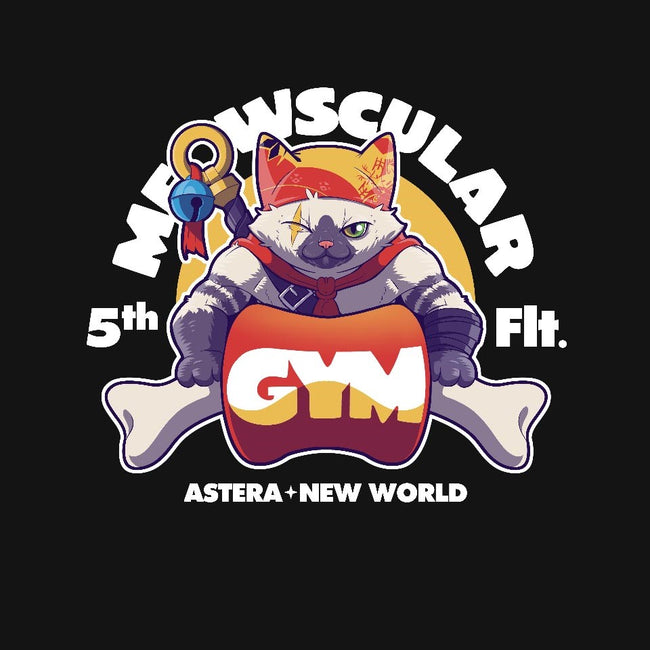 Meowscular Gym-womens fitted tee-KindaCreative