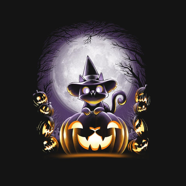 Witch-Cat Night-youth basic tee-alemaglia