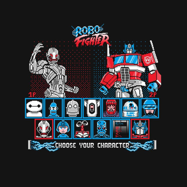 Robo Fighter-womens basic tee-LavaLampTee