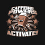 Caffeine Powers, Activate!-mens premium tee-Obvian