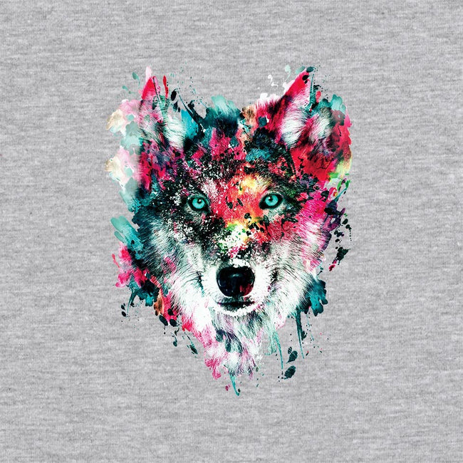 Watercolor Wolf-unisex crew neck sweatshirt-RizaPeker