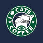 I Love Cats and Coffee-womens fitted tee-Boggs Nicolas