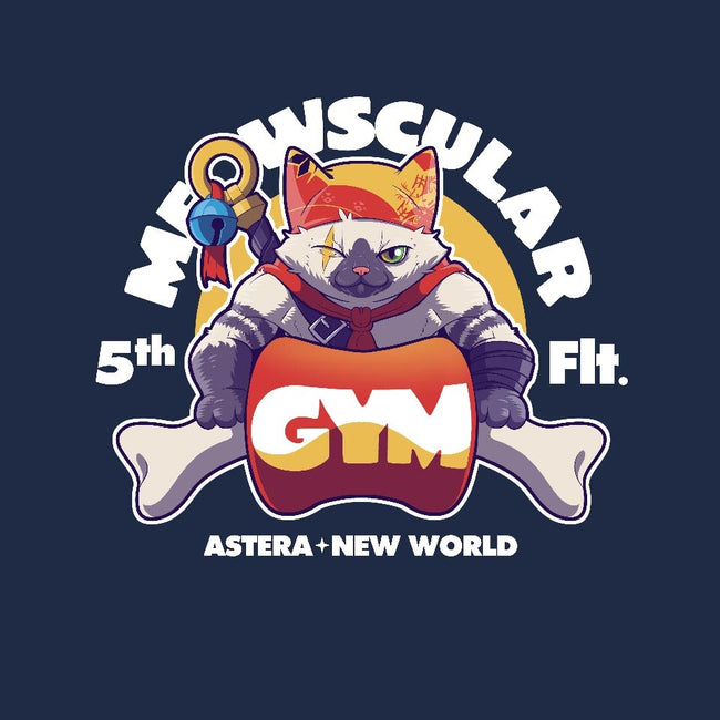Meowscular Gym-mens basic tee-KindaCreative