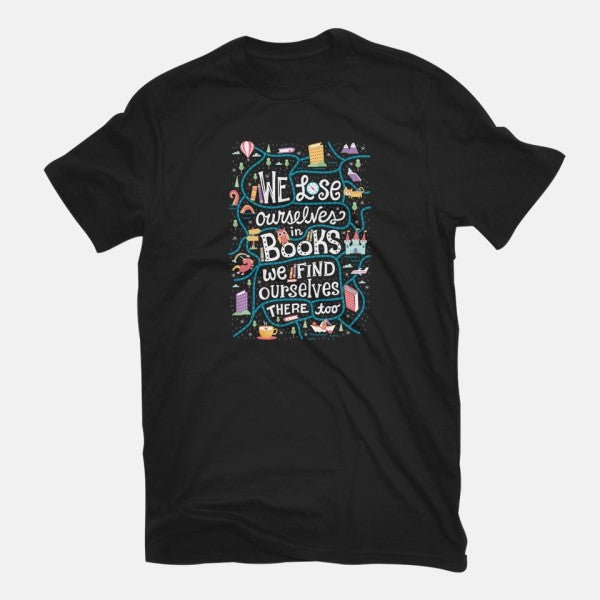 We Lose Ourselves in Books-womens fitted tee-risarodil