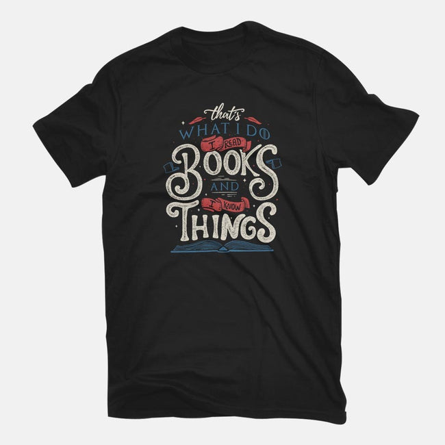 I Read Books and I Know things-youth basic tee-Tobefonseca
