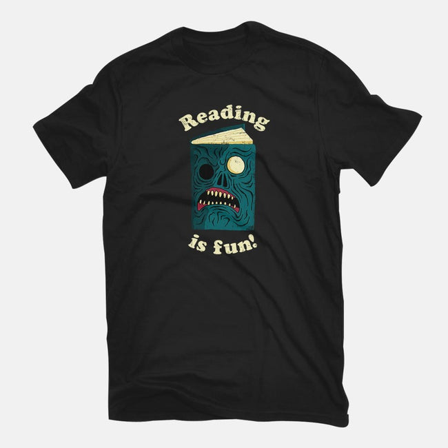 Reading is Fun-mens premium tee-DinoMike