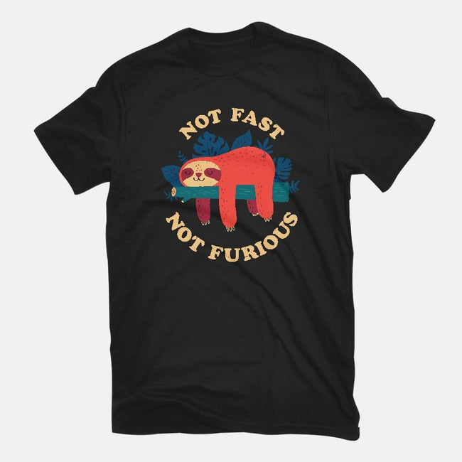 Not Fast, Not Furious-womens fitted tee-DinomIke