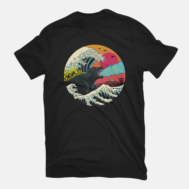 Retro Wave Kaiju-mens basic tee-vp021