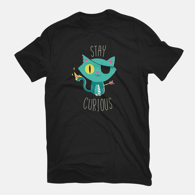 Stay Curious-womens fitted tee-DinoMike