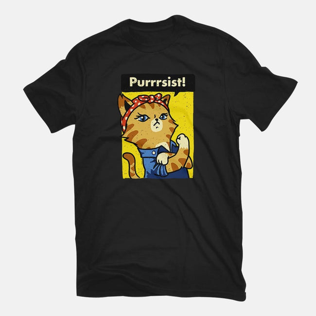 Purrrsist!-womens fitted tee-vomaria
