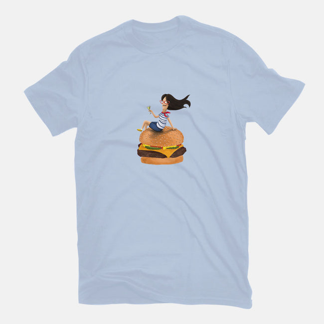 Burger Mom-womens fitted tee-miaecook