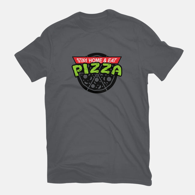 Stay Home and Eat Pizza-womens basic tee-Boggs Nicolas
