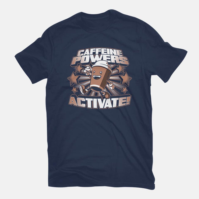 Caffeine Powers, Activate!-mens premium tee-Obvian
