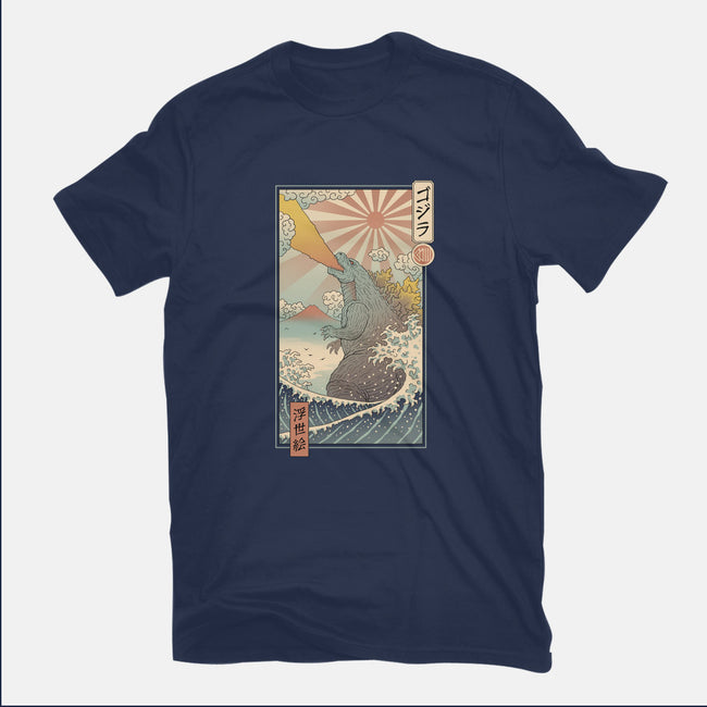 King Kaiju Ukiyo-E-mens long sleeved tee-vp021