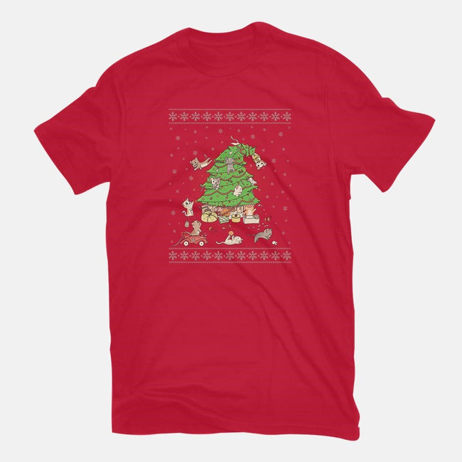 Purrrfect Christmas-mens basic tee-LiRoVi