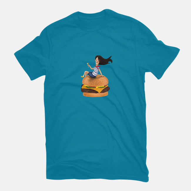 Burger Mom-womens fitted tee-miaecook