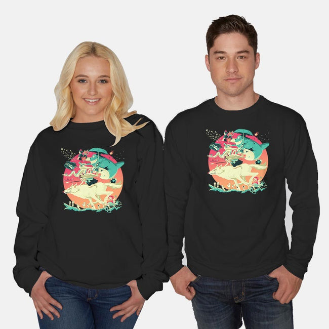 Spirited Race-unisex crew neck sweatshirt-El Black Bat
